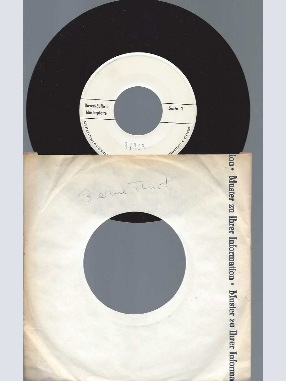 7"  Berni Flint – I Don't Want To Put A Hold On You  //PROMO