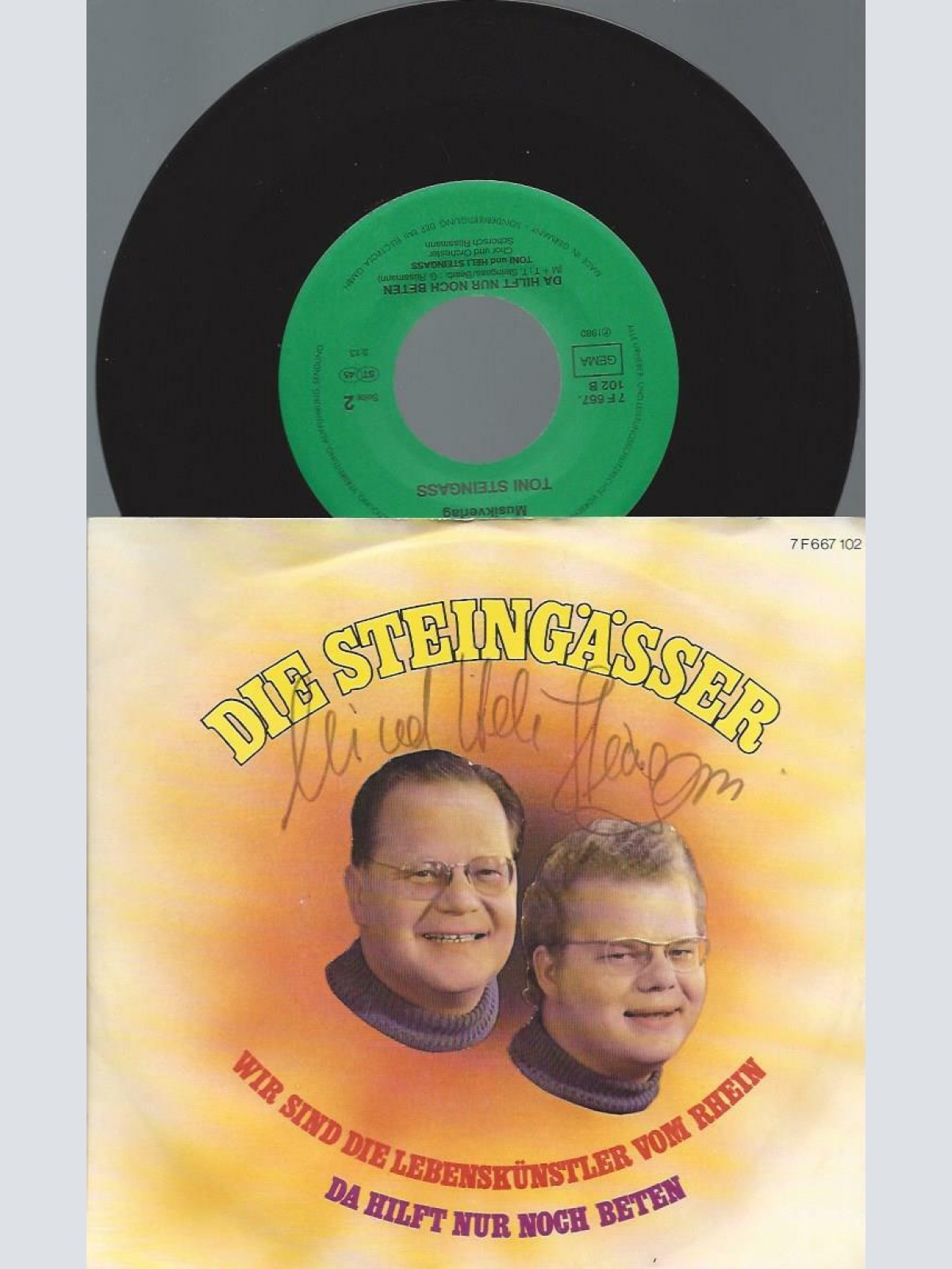 7" Die Steingässer– Wir Sind Die Lebenskünstler Vom Rhein