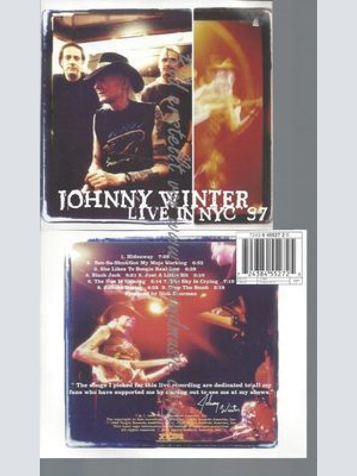 CD--JOHNNY WINTER--LIVE IN NYC '