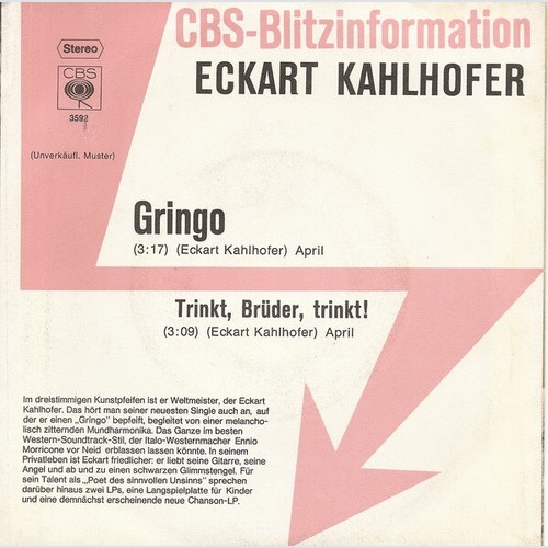 7", Single, Promo Eckart Kahlhofer - Gringo