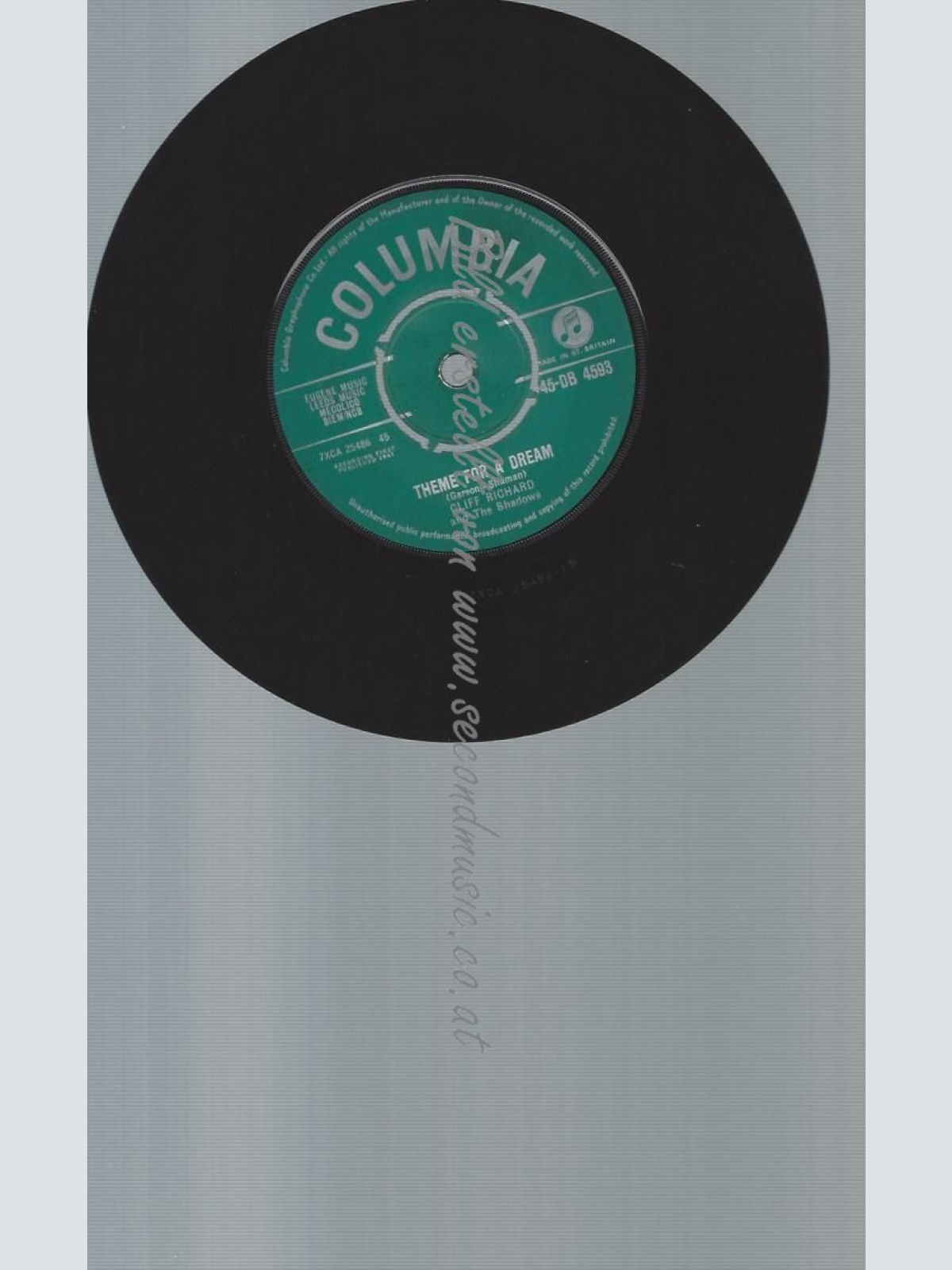 7"  Cliff Richard And The Shadows – Theme For A Dream