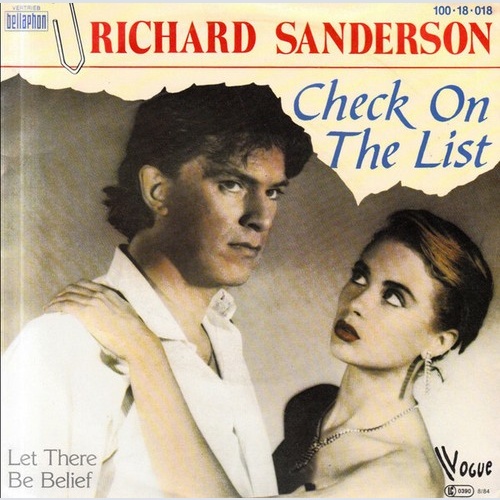 7", Single Richard Sanderson - Check On The List