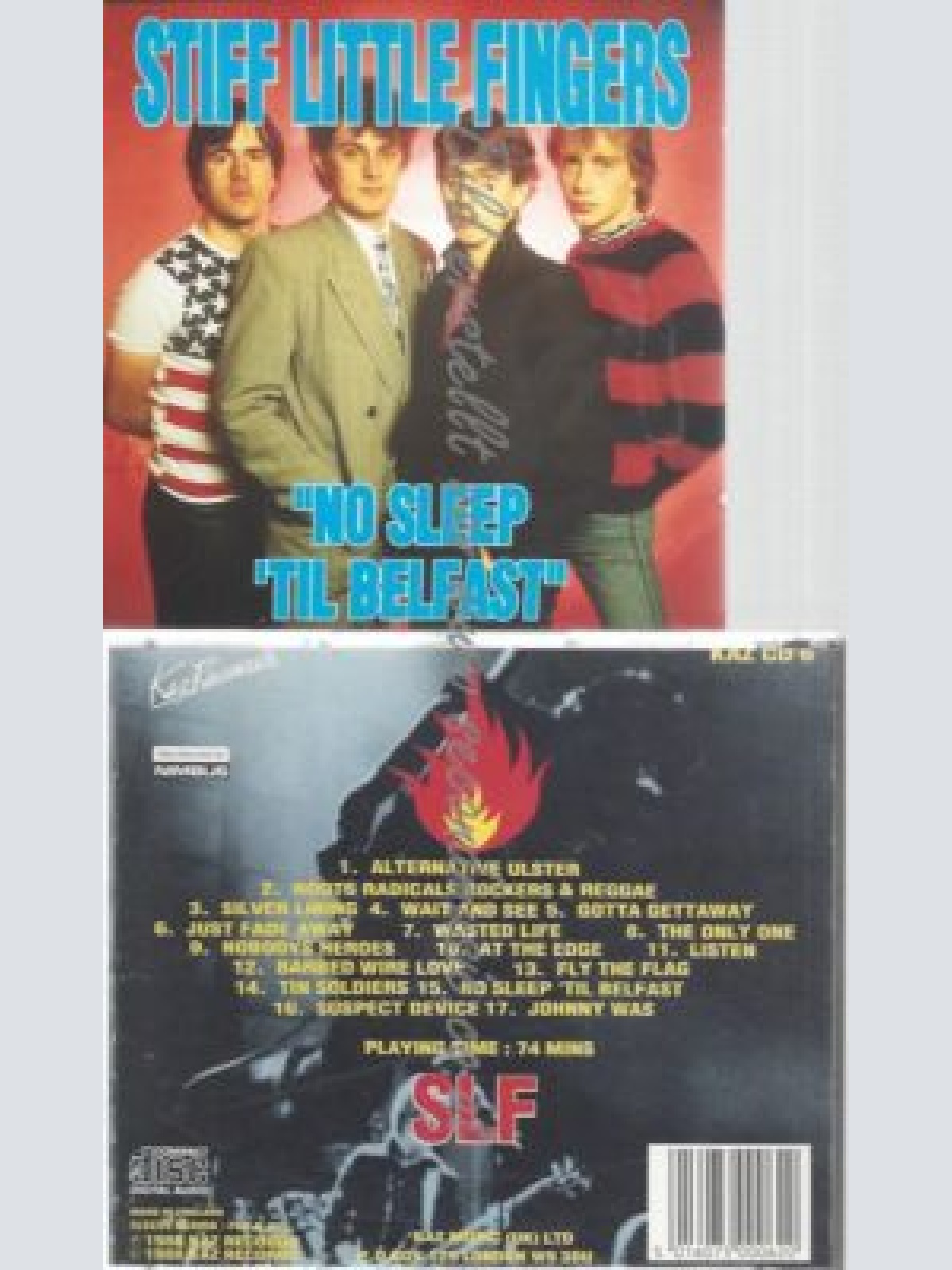 CD--STIFF LITTLE FINGERS--NO SLEEP 'TIL BELFAST -UK,  TRACKS, -