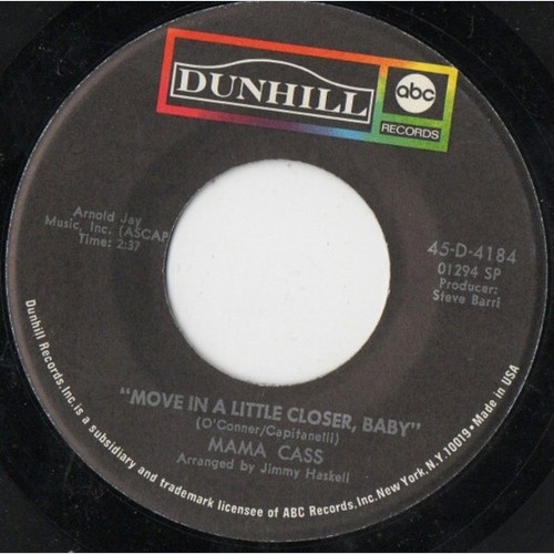 7" Cass Elliot - Move In A Little Bit Closer, Baby / All For Me