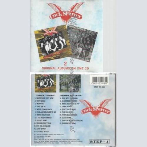 CD--RUNNIN' RIOT IN 84'/ COCK SPARRER--SHOCK TROOPS