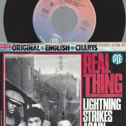 7"  Real Thing– Lightning Strikes Again