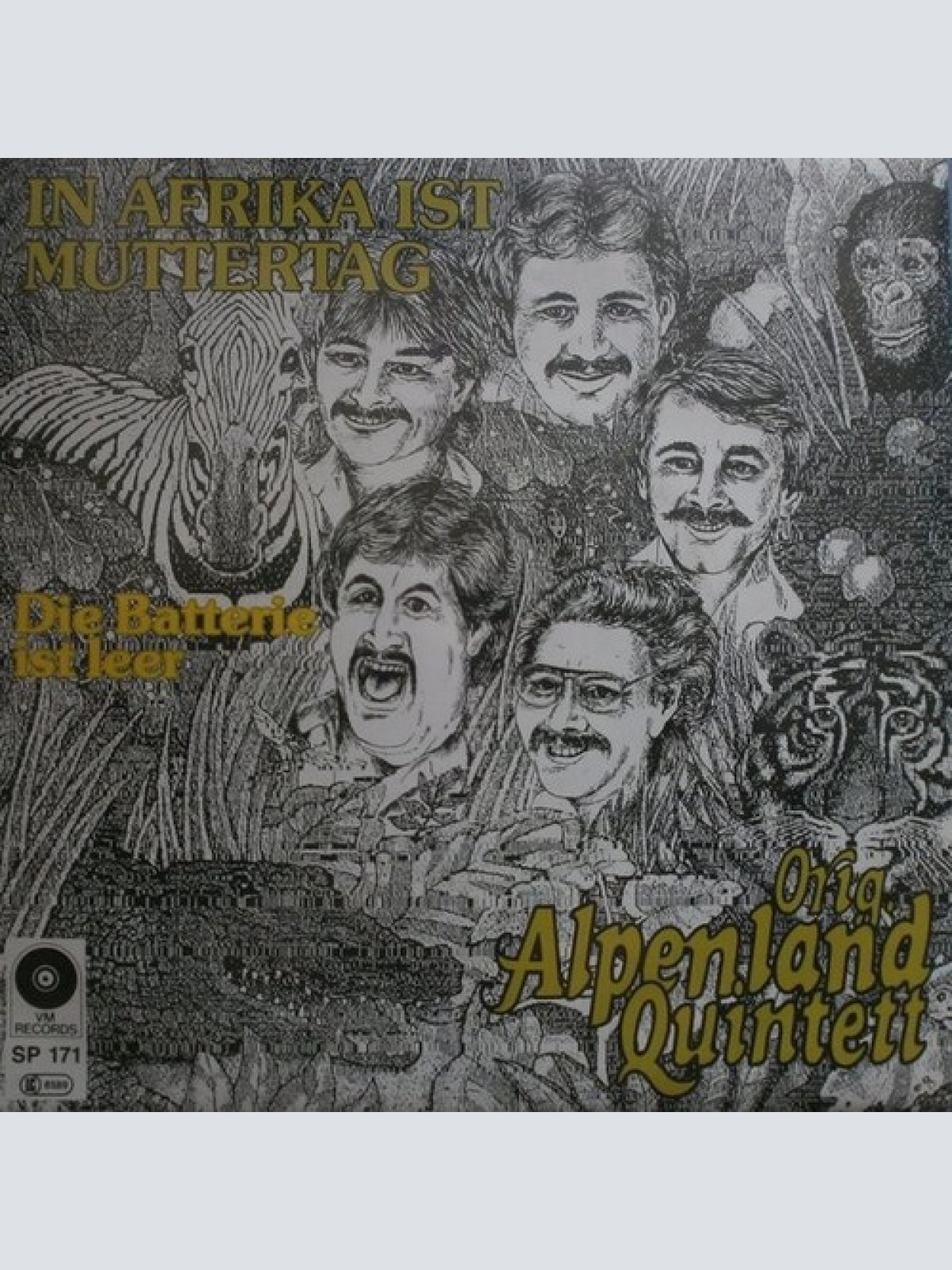 7", Single Orig. Alpenland Quintett - In Afrika Ist Muttertag