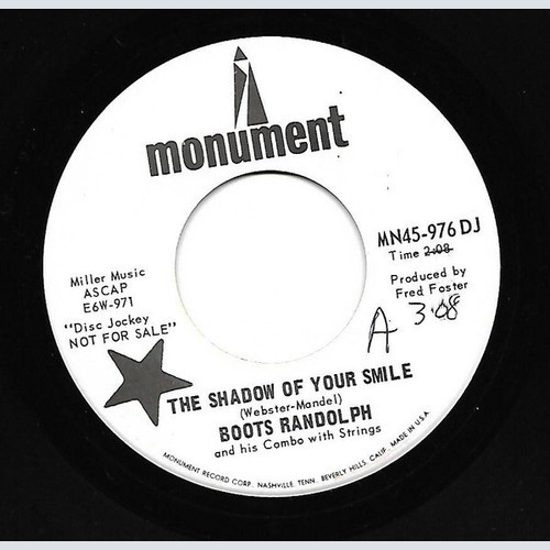 7", Single, Promo Boots Randolph And His Combo - The Shadow Of Your Smile