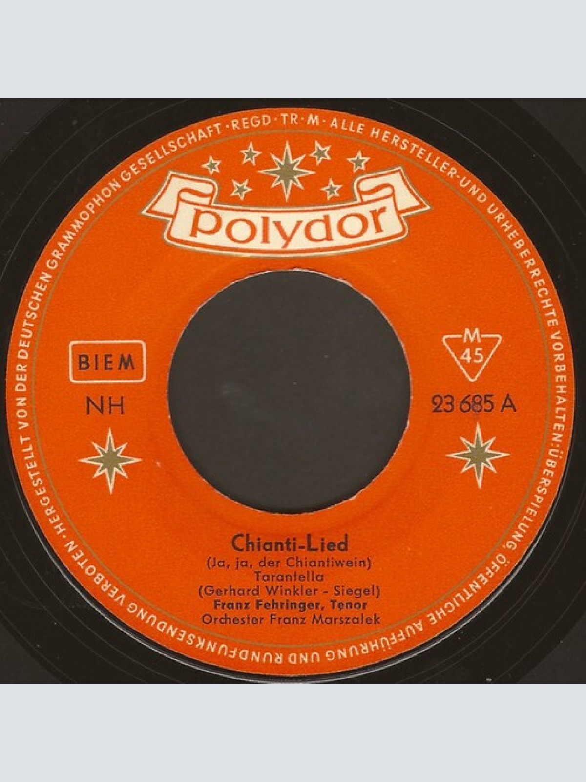 7", Single Franz Fehringer - Chianti-Lied / Frühling In Sorrent