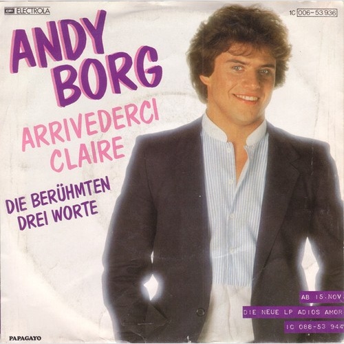 7", Single Andy Borg - Arrivederci Claire