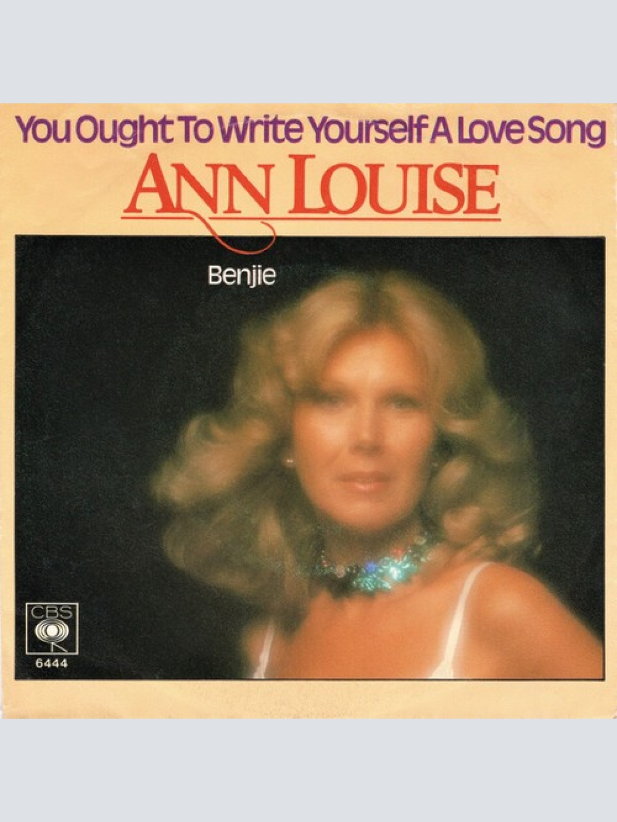 7", Single Ann-Louise Hanson - You Ought To Write Yourself A Love Song