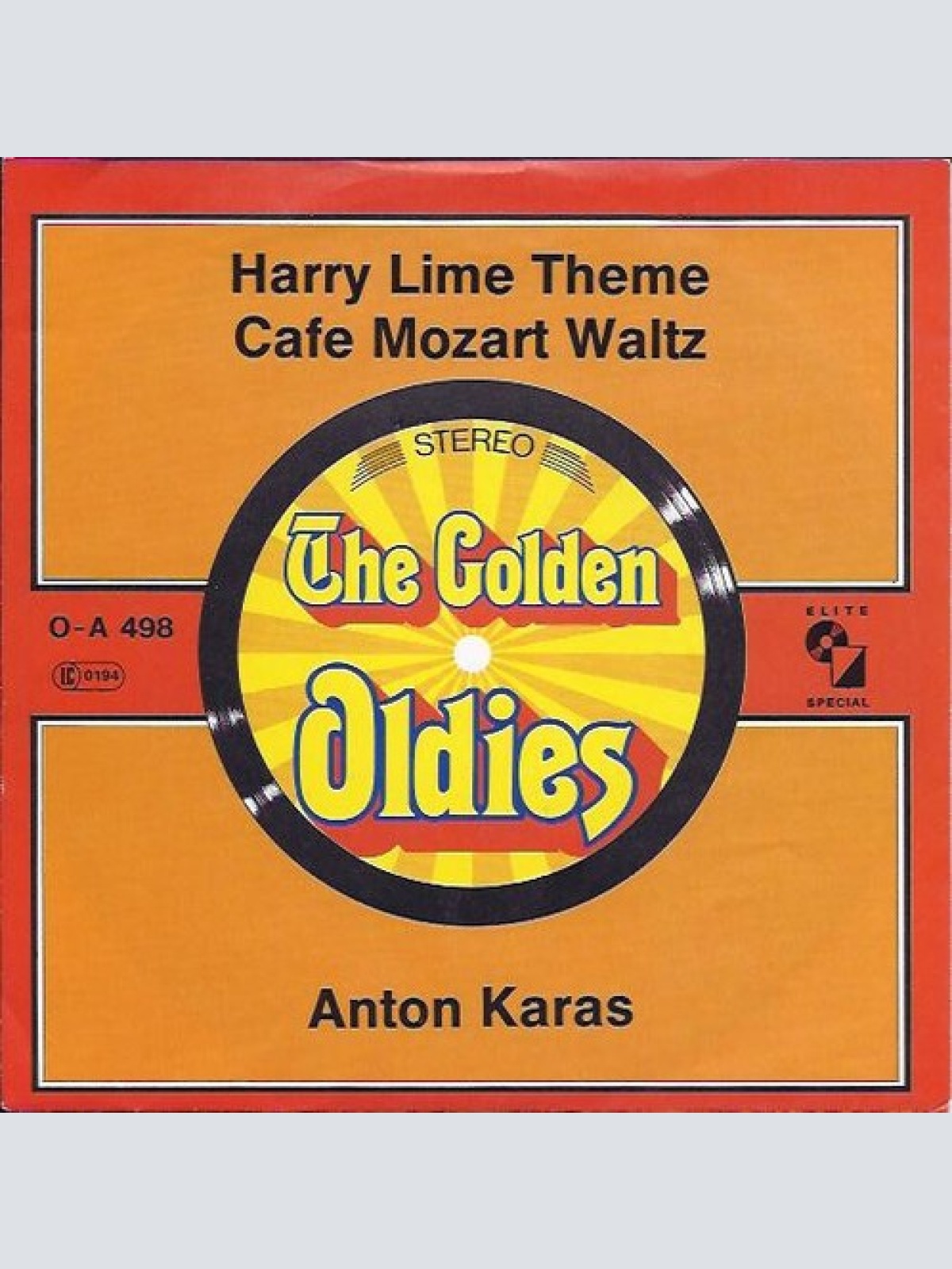 7", Single, RE Anton Karas - Harry Lime Theme / Café Mozart Waltz
