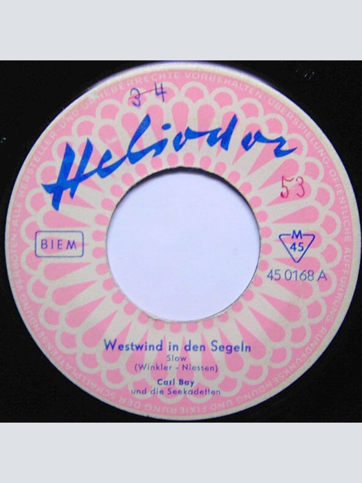 7", Single, Mono Carl Bay Und Die Seekadetten - Westwind In Den Segeln / Zuha...