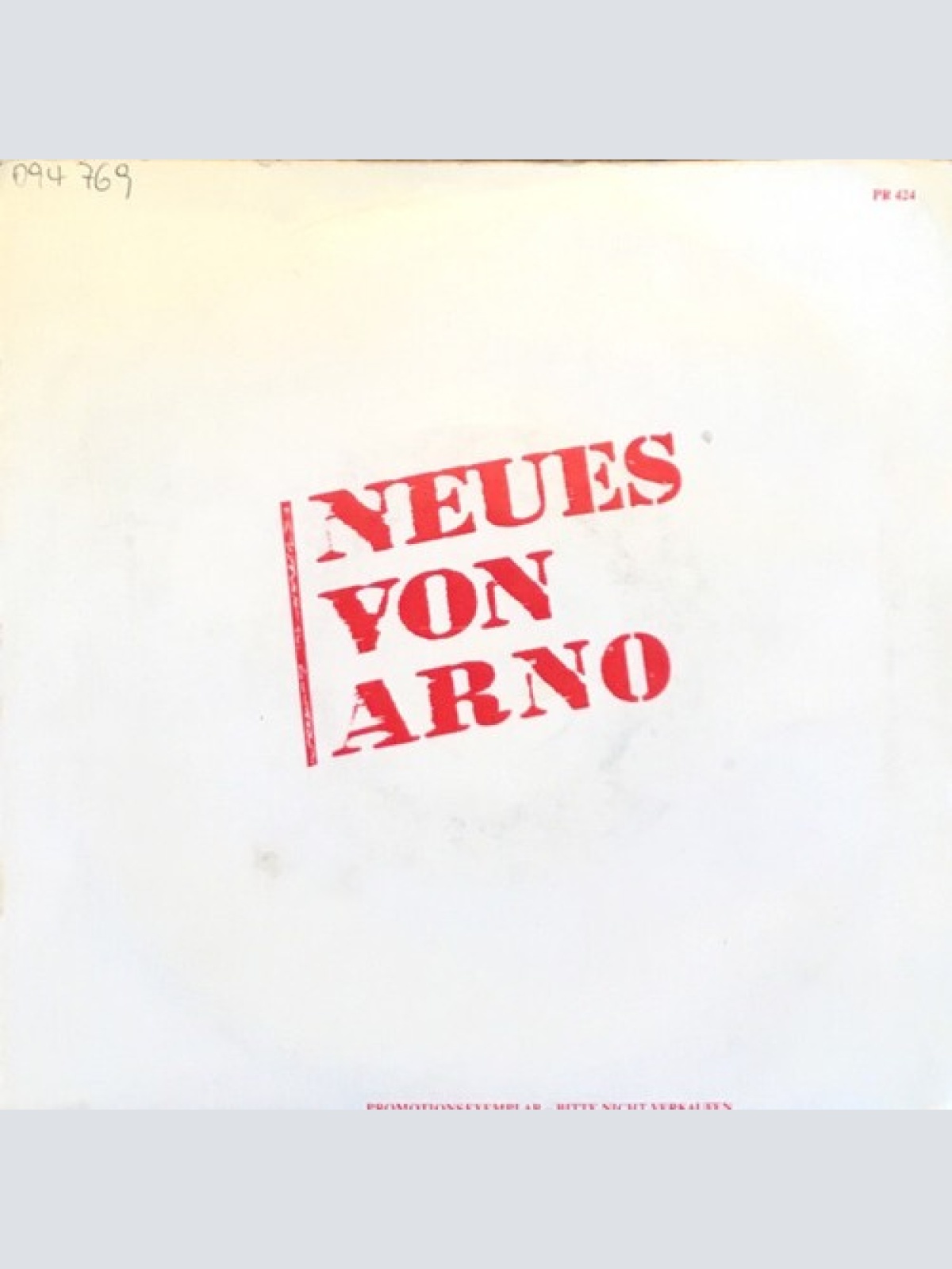 7", Single, Promo Arno Steffen - Gell, Du Hast Mich Gelle Gern