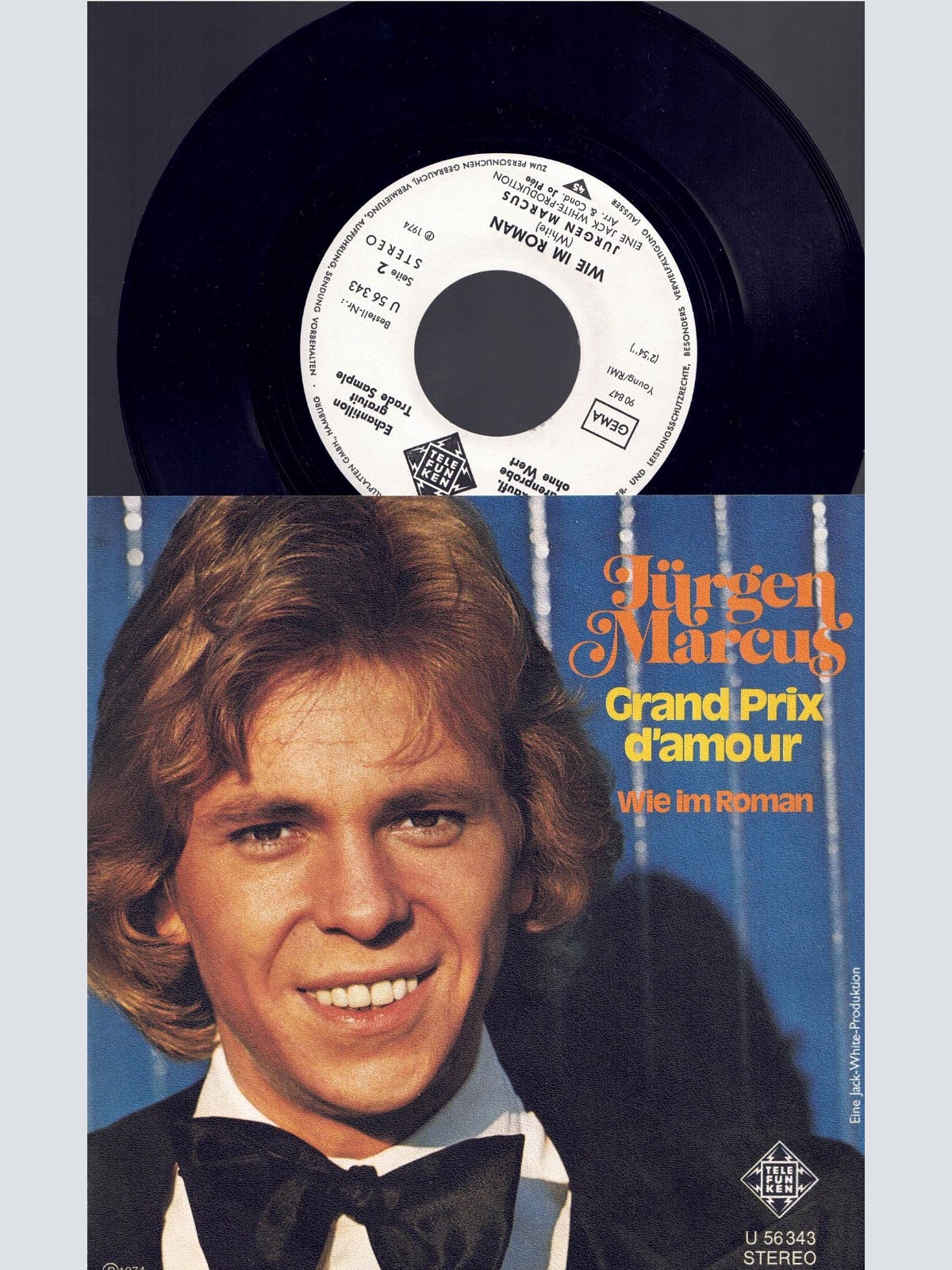 7",  Jürgen Marcus Grand Prix d'amour   Promo