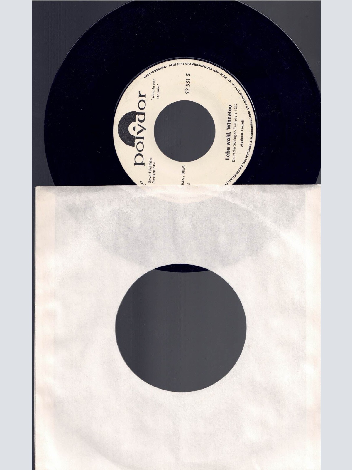 7",  Medium Terzett Lebe wohl Winnetou      Promo