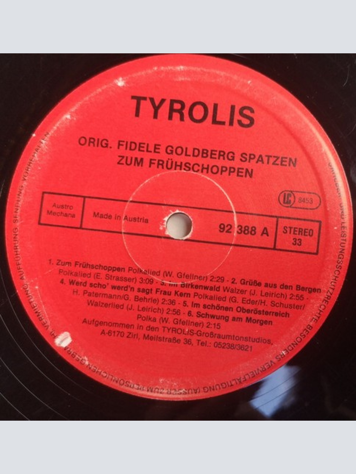 LP, Album Original Fidele Goldberg Spatzen - Zum Frühschoppen