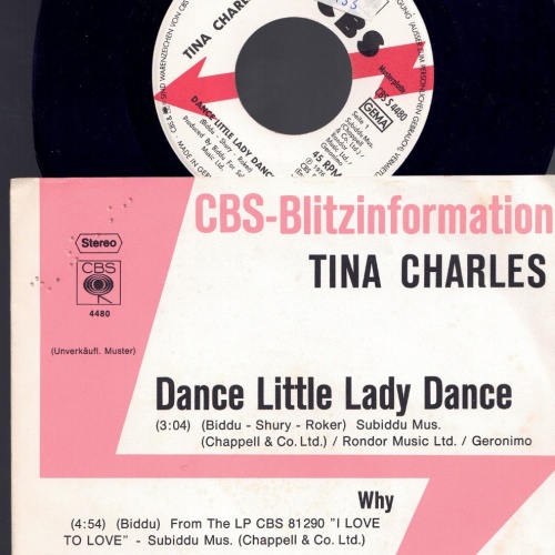 7", Tina Charles Dance Little Lady Dance /&/ Promo
