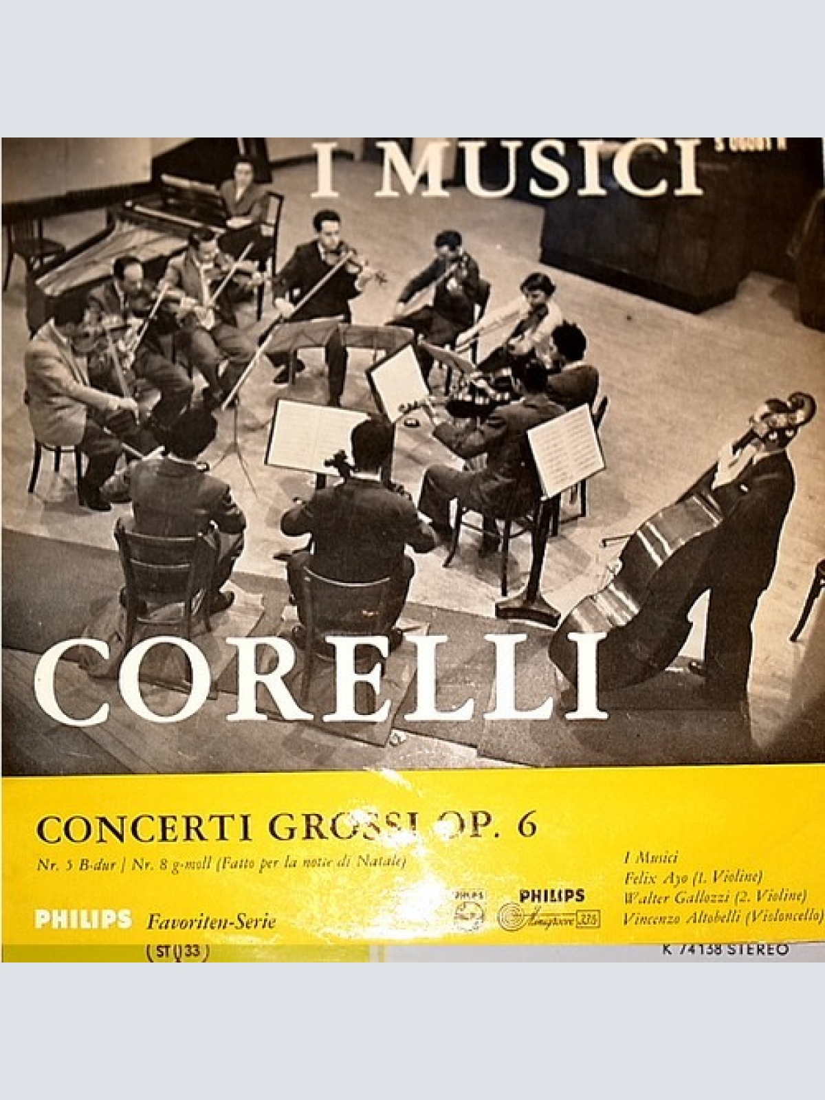 10" Arcangelo Corelli - I Musici - Concerti Grossi Op.6