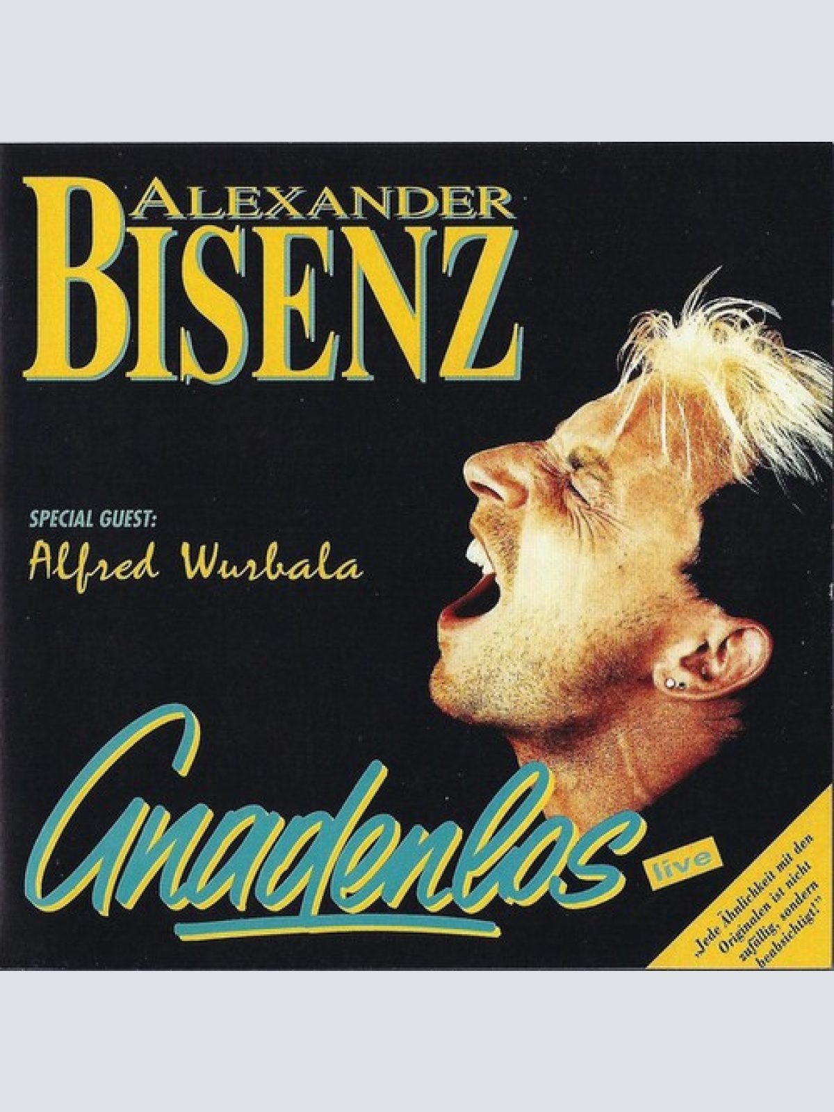 CD, Album Alexander Bisenz - Gnadenlos Live