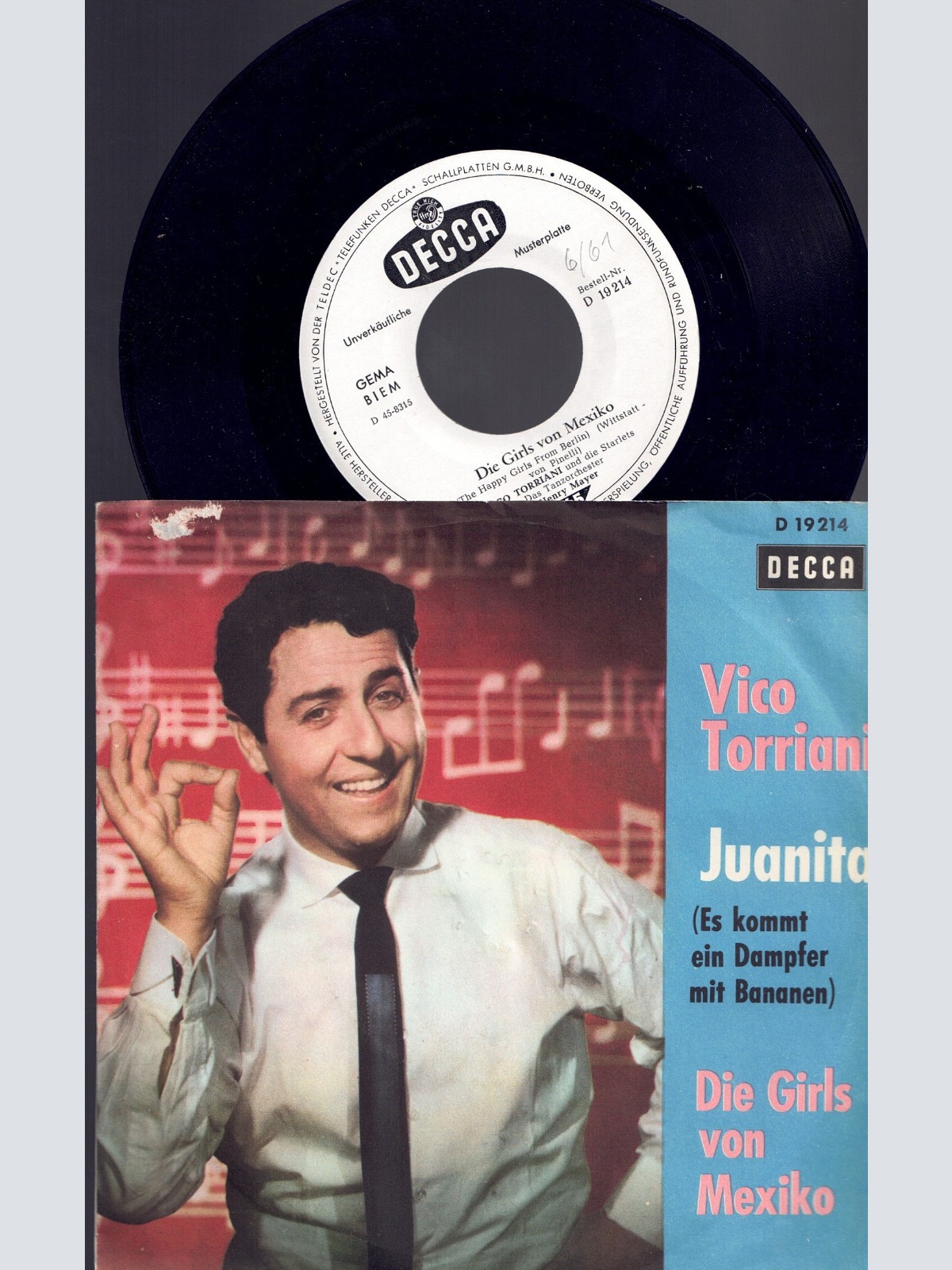 7"  Vico Torriani Juanita   / Promo