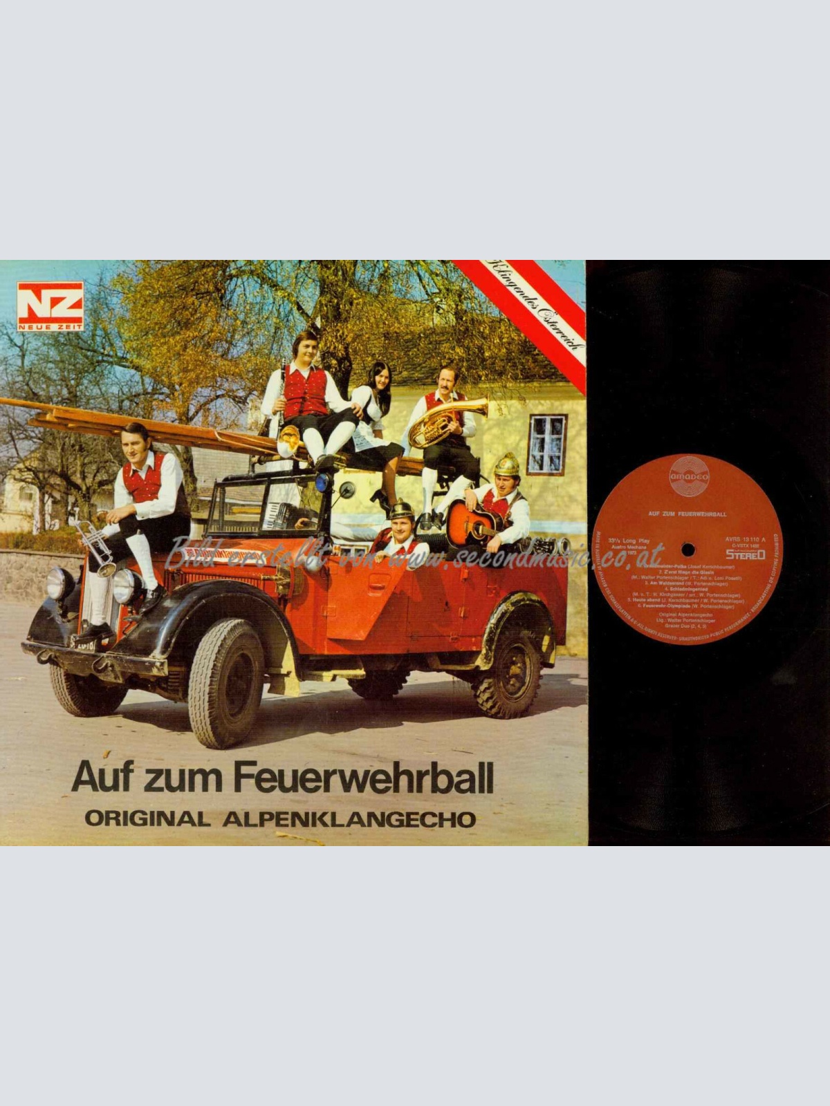 LP--Original Alpenklangecho – Auf Zum Feuerwehrball     /