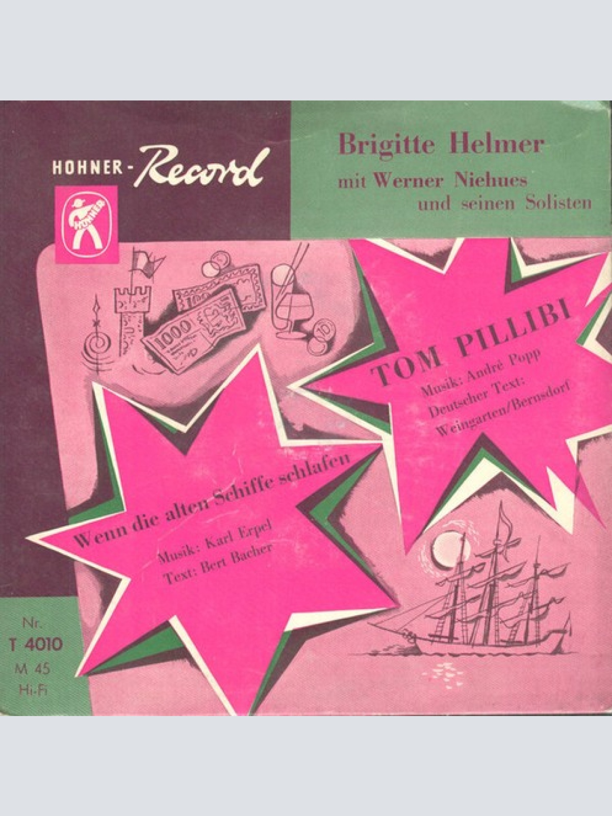 7", Mono Brigitte Helmer Mit Werner Niehues Und seinen Solisten* - Tom Pillibi