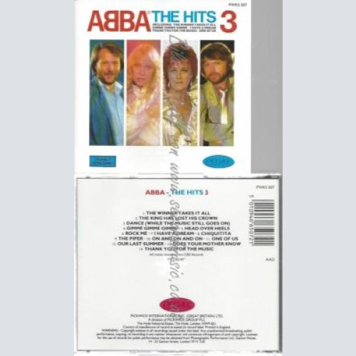 CD--ABBA | --THE HITS 3  (PICKWICK COMPILATION )