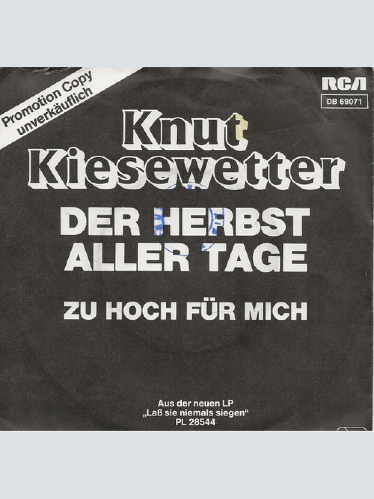 7", Promo Knut Kiesewetter - Der Herbst Aller Tage