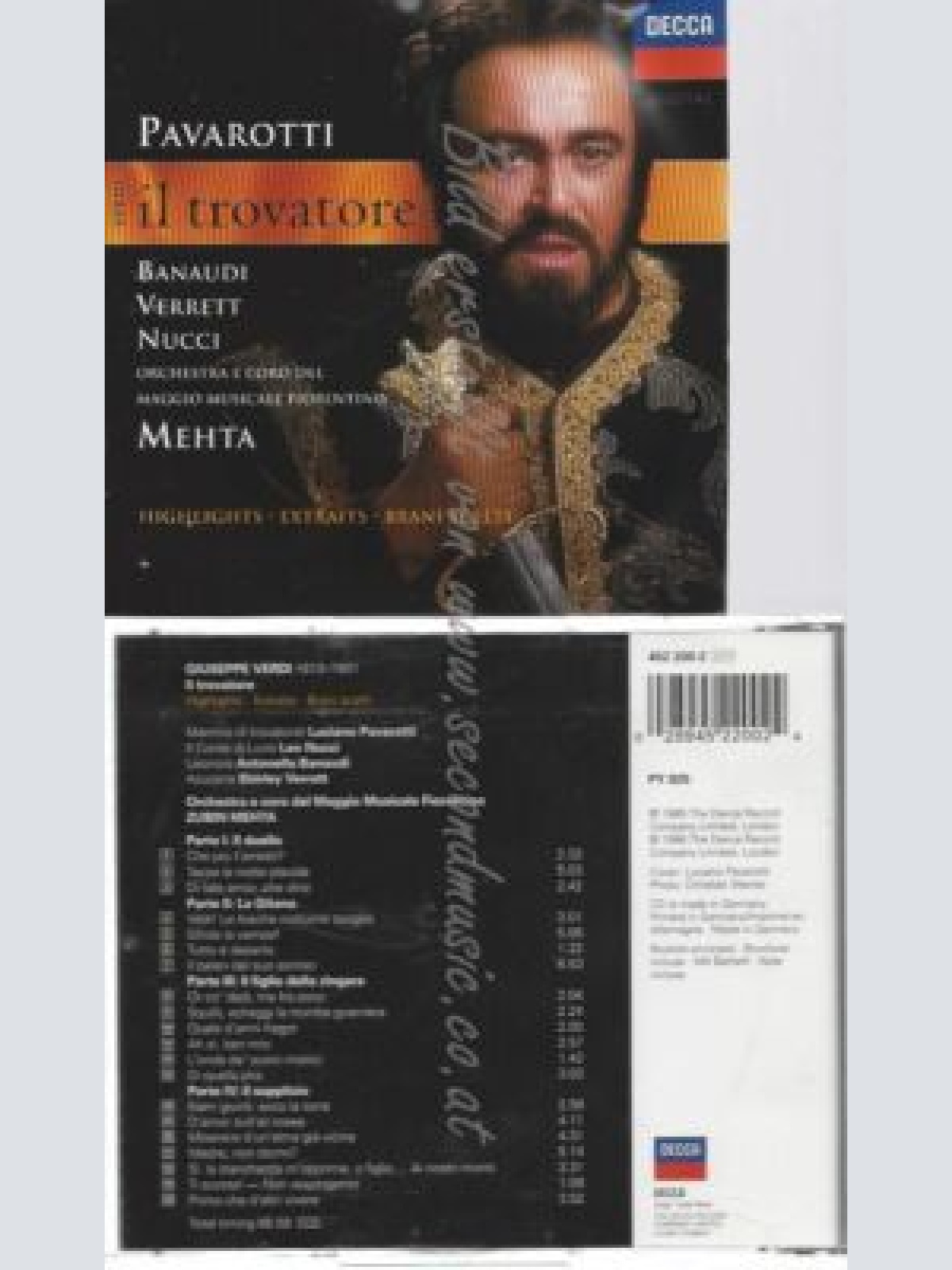 CD--PAVAROTTI, BANAUDI, ET AL. | --VERDI: IL TROVATORE (QUERSCHNITT)