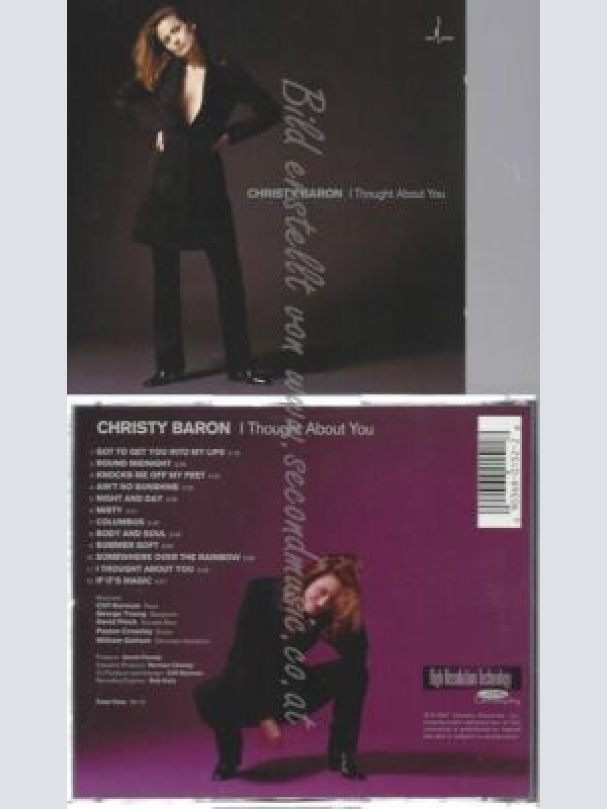CD--CHRISTY BARON | --I THOUGHT ABOUT YOU