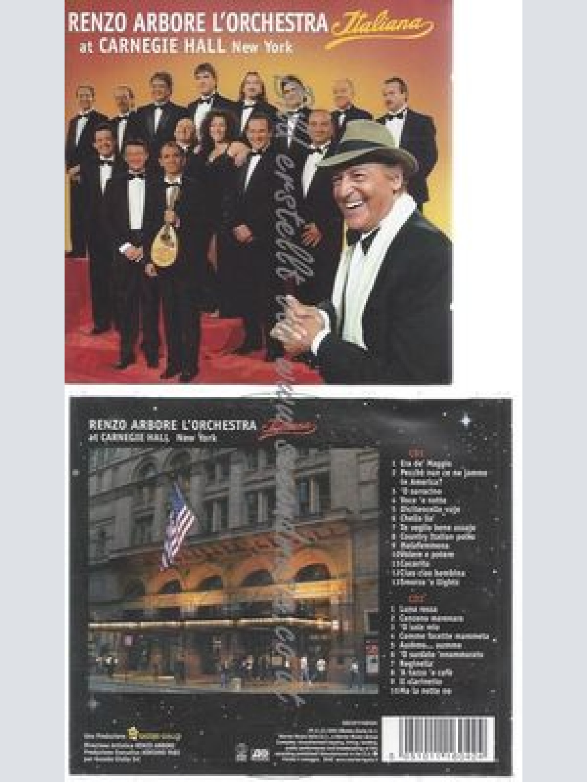 CD--RENZO ARBORE--LIVE AT CARNEGIE HALL NY | DOPPEL-CD