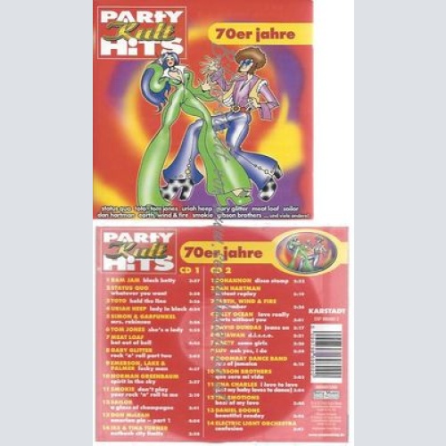 CD--VARIOUS UND RAM JAM--PARTY KULT HITS 70ER JAHREDOPPEL-CD