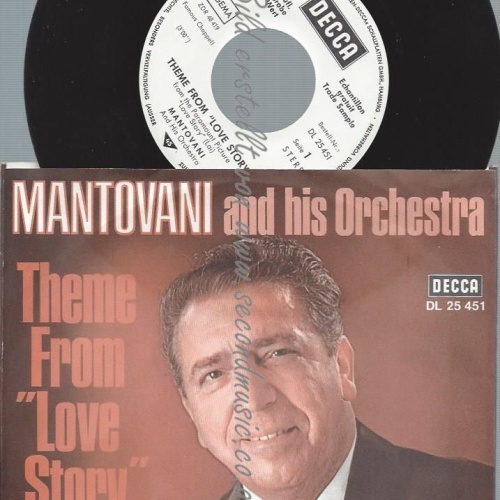 7"   Mantovani    Theme From "Love Story" //PROMO