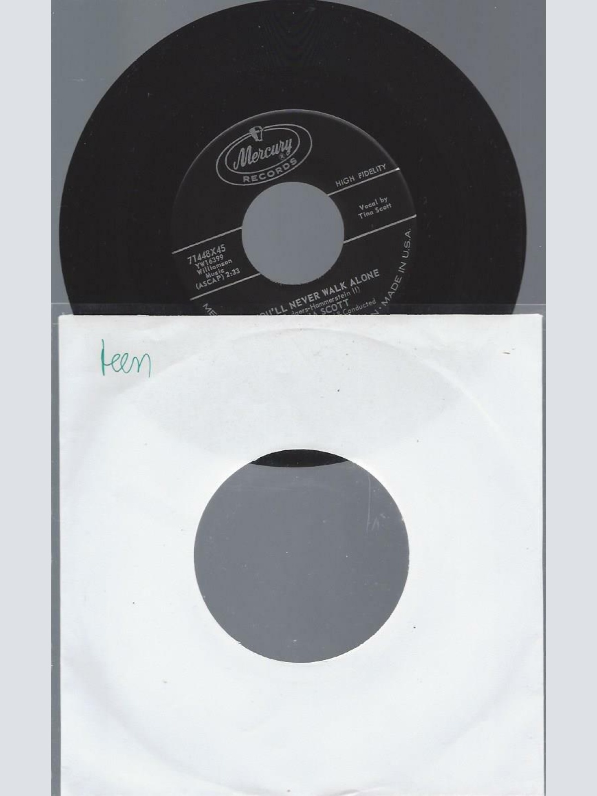 7"     Tina Scott   You'll Never Walk Alone