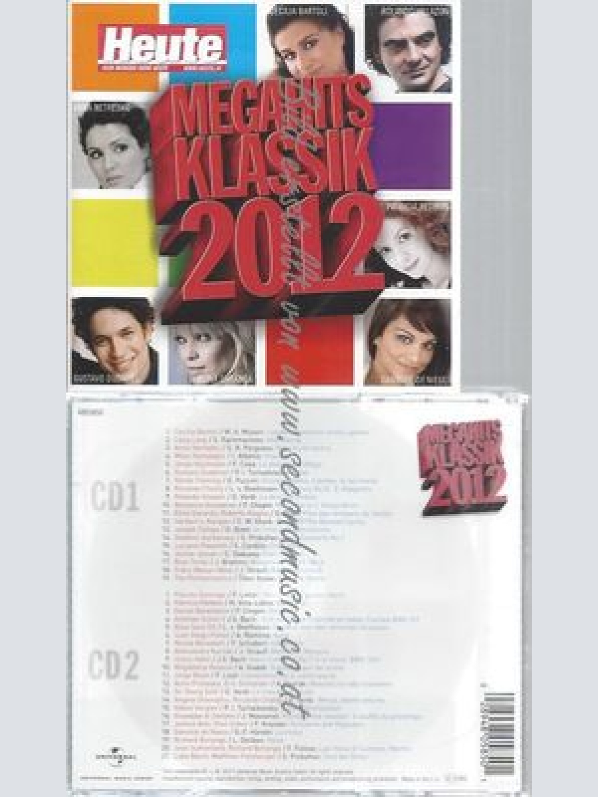 CD--DIVERSE KLASSIK--MEGAHITS KLASSIK  2012| DOPPEL-CD