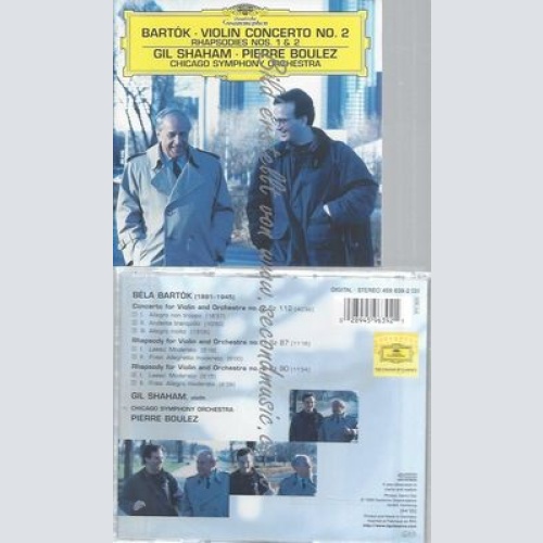 CD--GIL SHAHAM & PIERRE BOULEZ--BARTÓK: VIOLIN CONCERTO NO.; RHAPSODIES