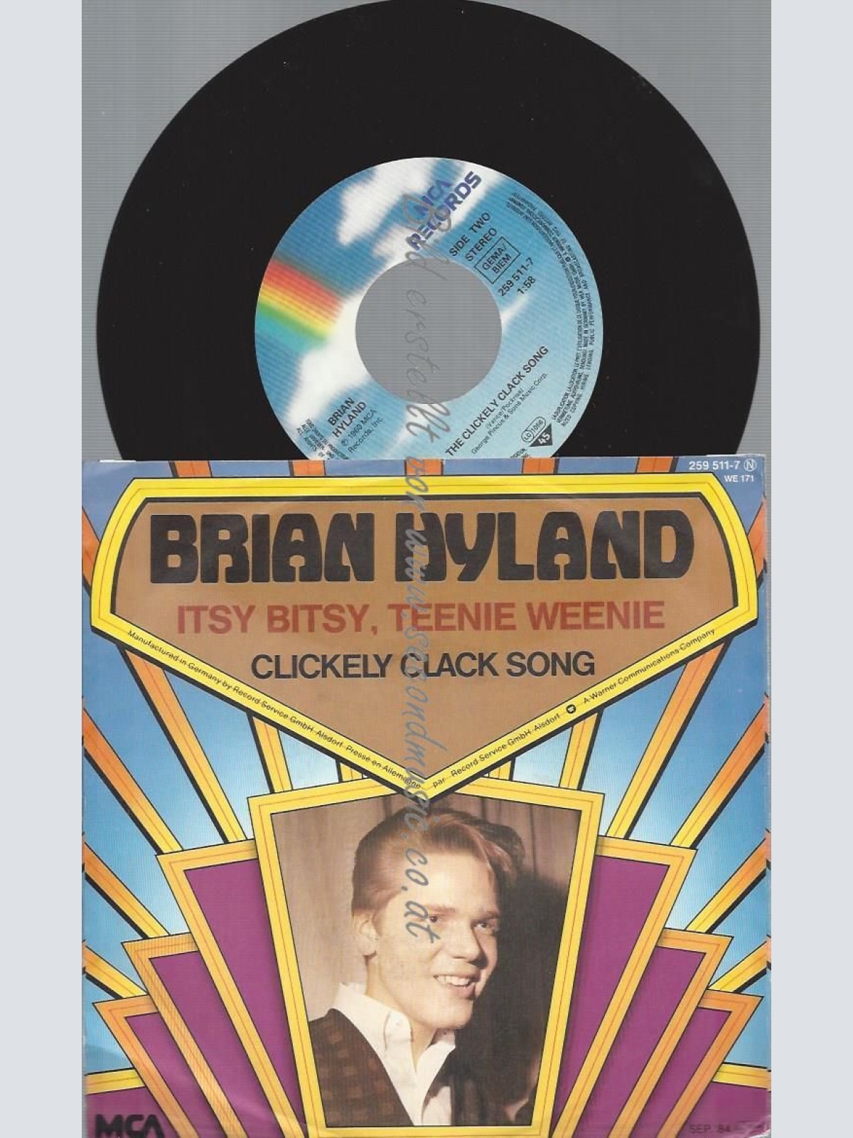 7"  Brian Hyland – Itsy Bitsy, Teenie Weenie / Clickely Clack Song