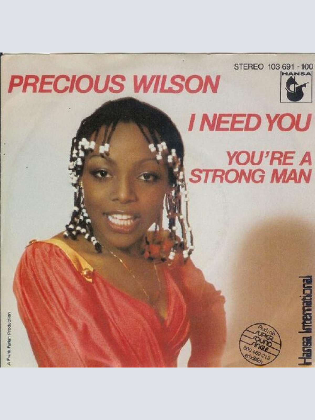 7" Precious Wilson - I Need You