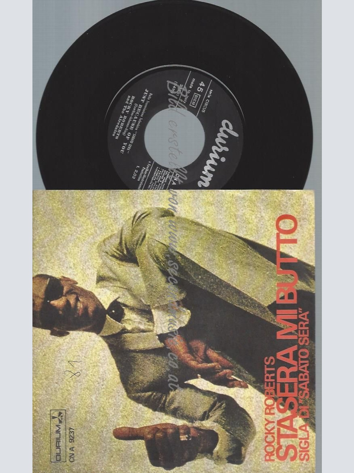 7"  Rocky Roberts – Stasera Mi Butto