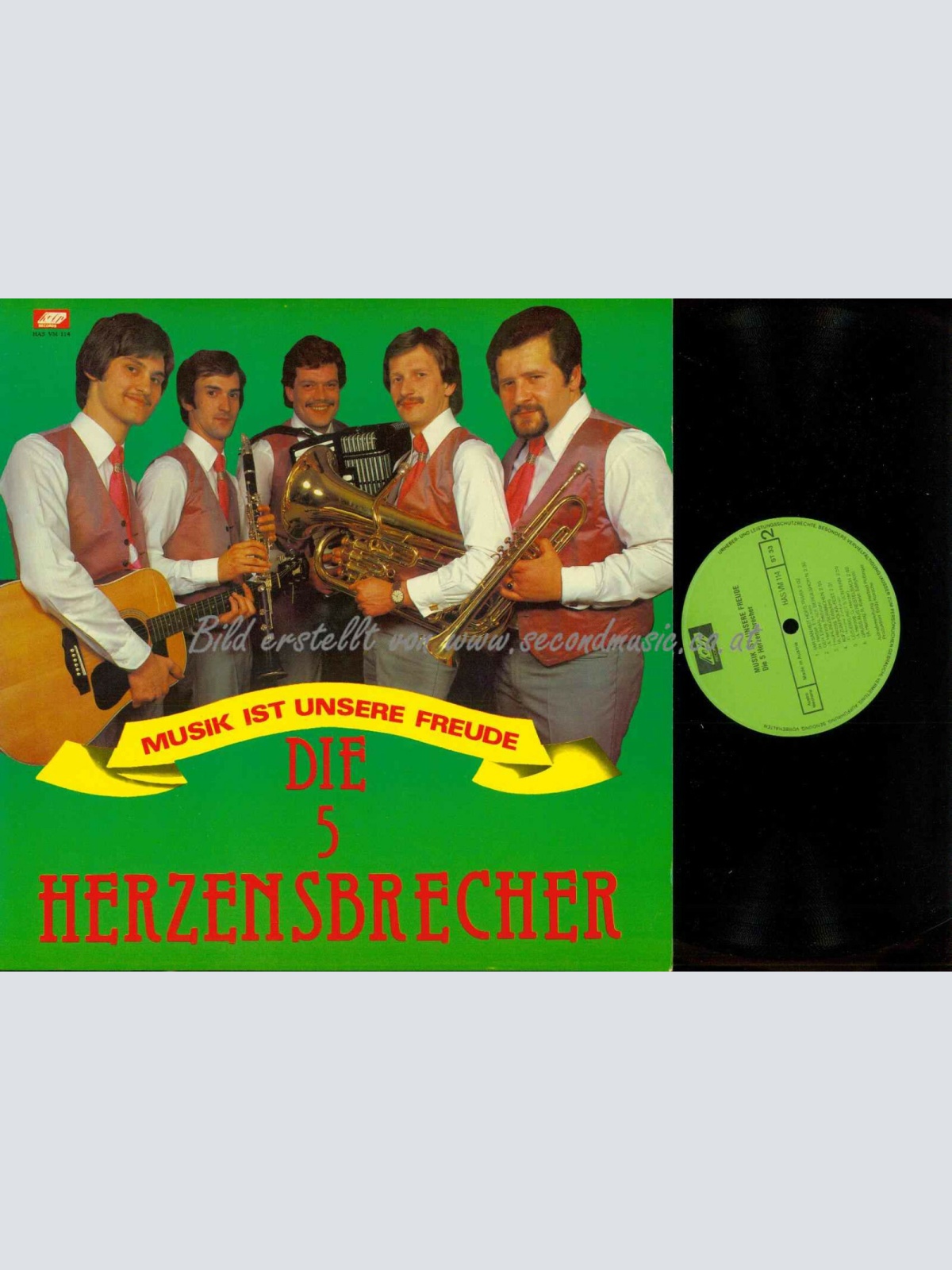 LP--Die 5 Herzensbrecher – Musik Ist Unsere Freude/   NM