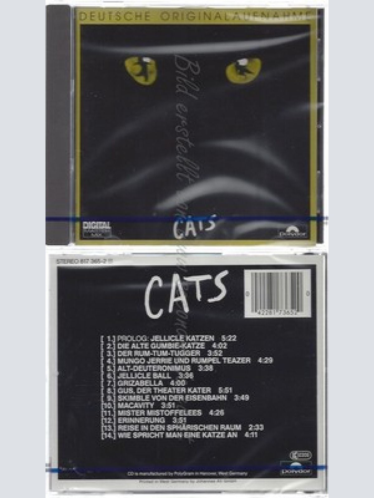CD--NM-SEALED-MUSICAL, WIEN UND ANDREW LLOYD WEBBER -1983- - SOUNDTRACK -- CATS