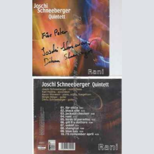 CD--JOSCHI SCHNEEBERGER QUINTETT--RANI // Signed
