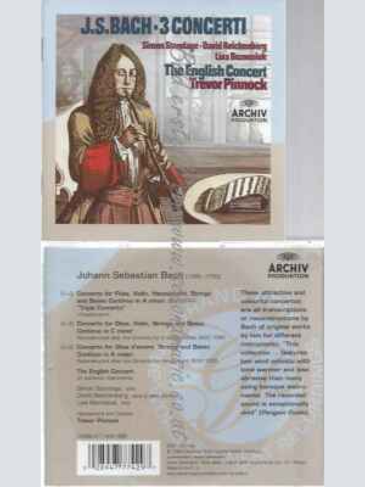 CD--STANDAGE, REICHENBERG, ET AL.--BACH: 3 CONCERTI