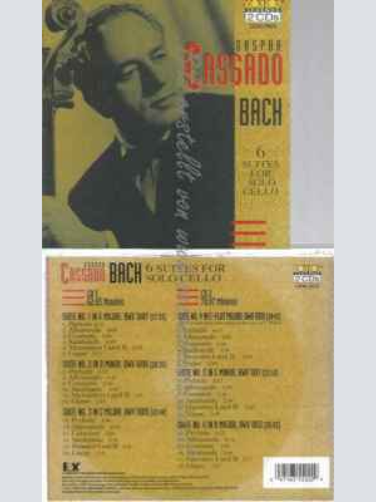 CD--CASSADO,GASPAR UND BACH,JOHANN SEBASTIAN--CELLO SUITEN -
