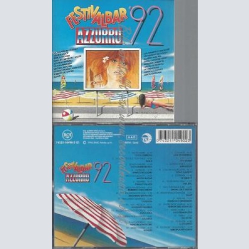 CD--ARTISTS VARIOUS--FESTIVALBAR  AZZURRO 92