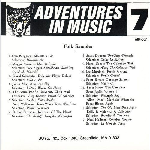 CD, Smplr Various - Folk Sampler