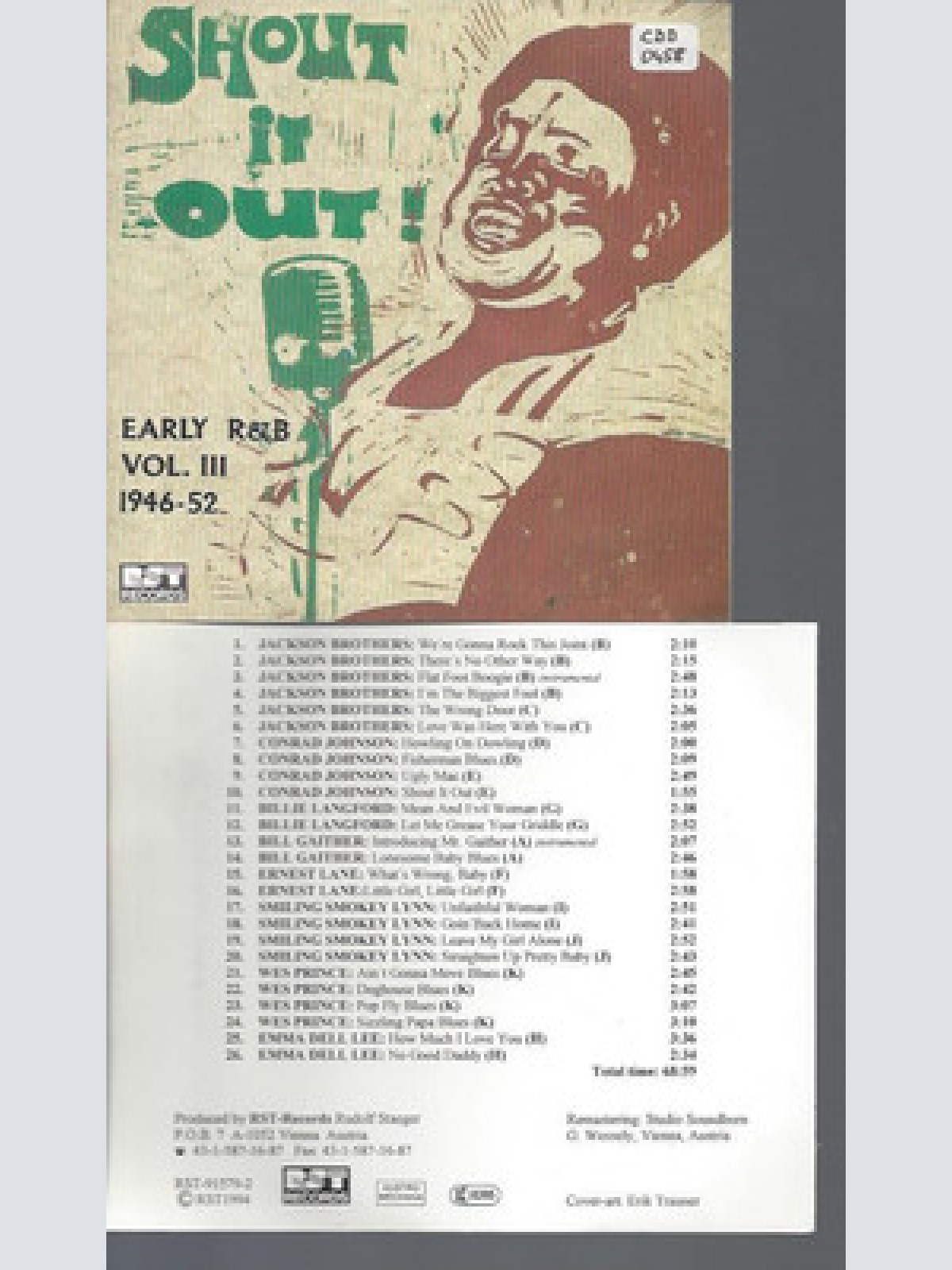 CD--SHOUT IT OUT R&B 1946-54 //VOL 3