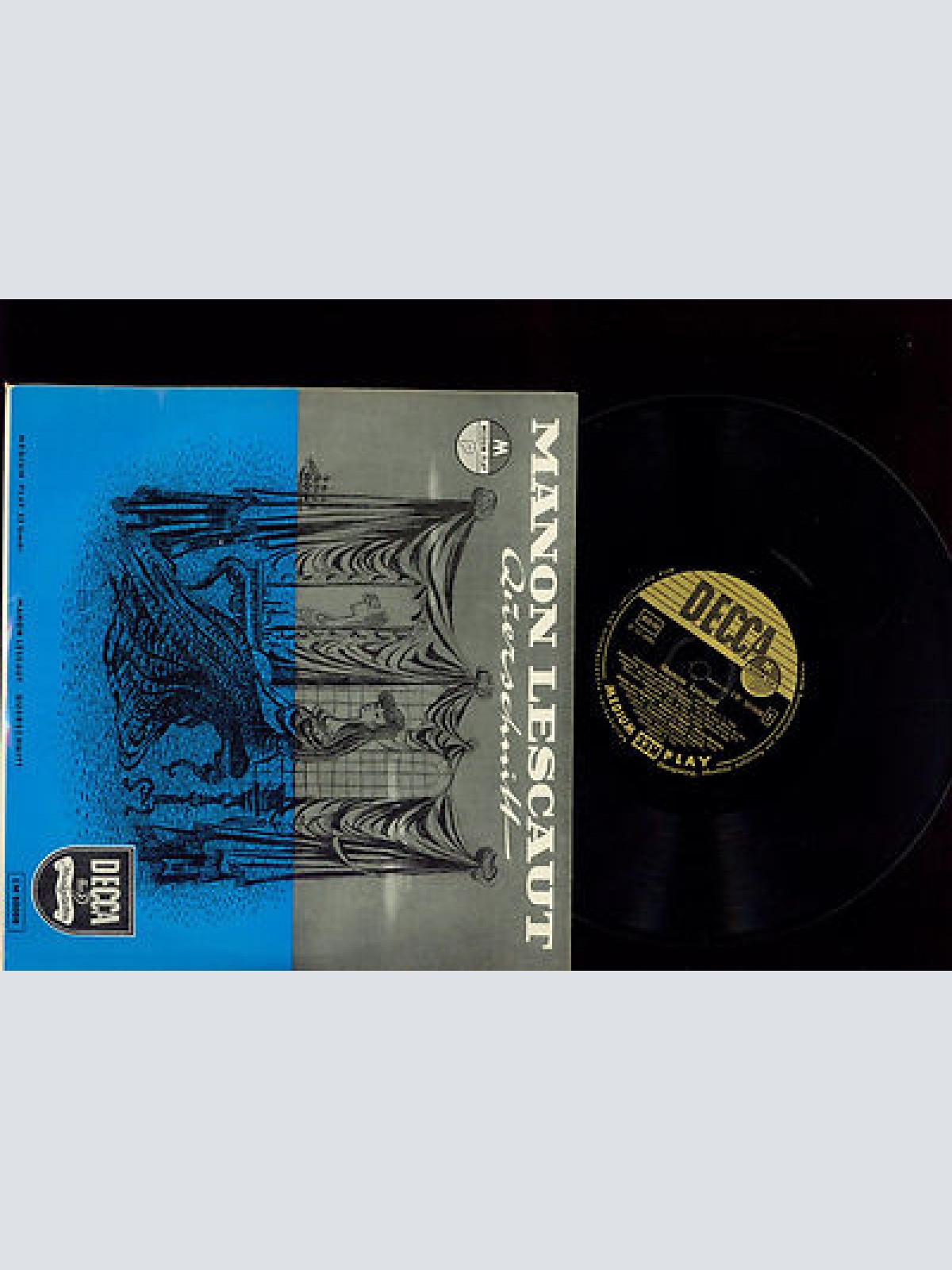 LP--MANON LESCAUT GIACOMO PUCCINI--10" DECCA LW 50008-QUERSCHNITT