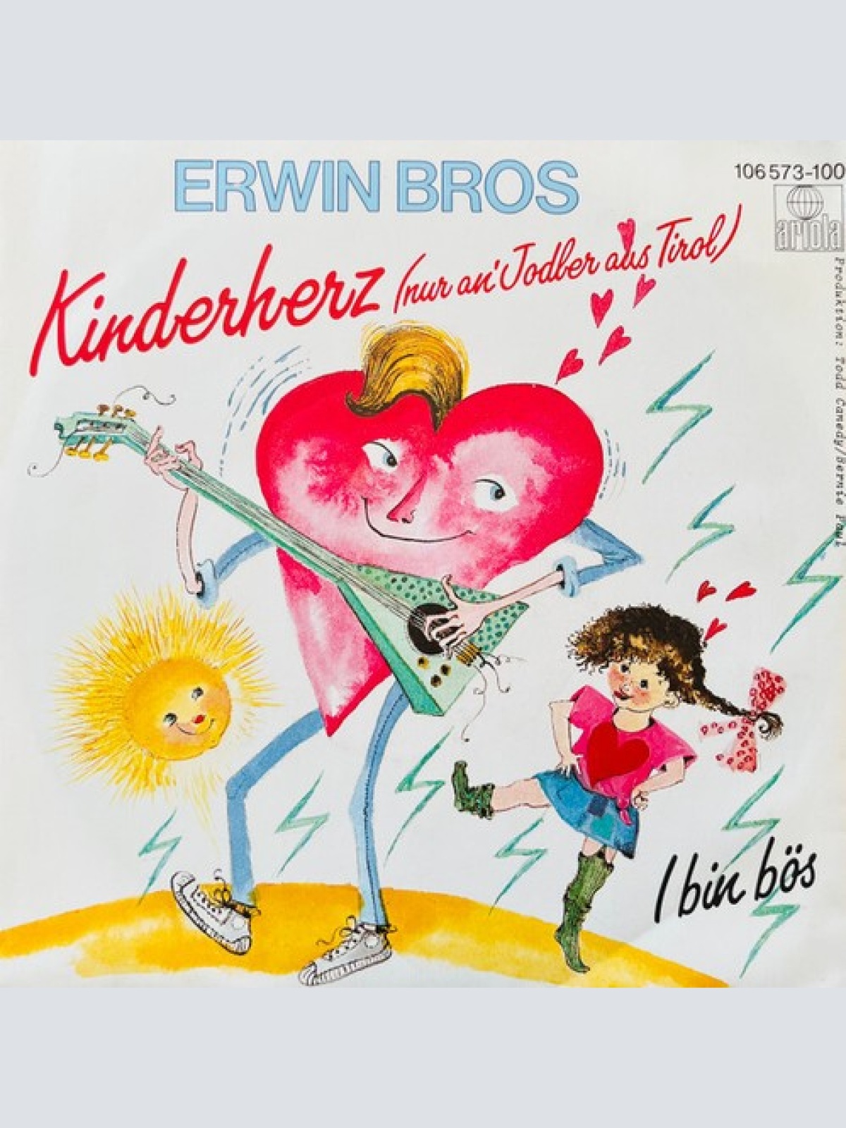 7", Single Erwin Bros - Kinderherz (Nur An' Jodler Aus Tirol)